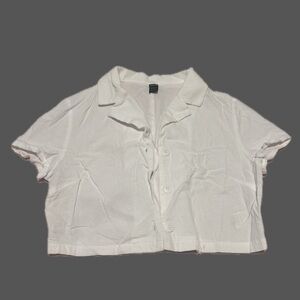 Cute Button Down Short Sleeve Top